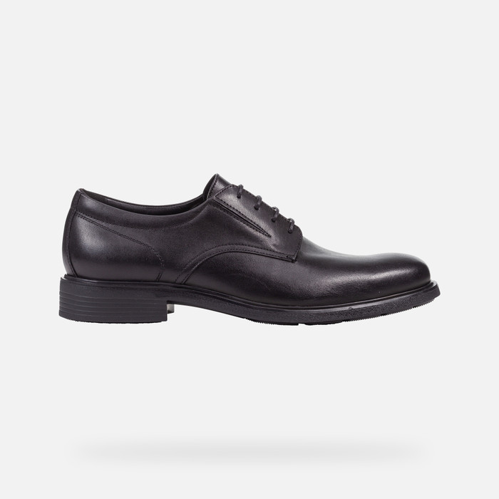 referencia Mal humor borde Geox® DUBLIN A: Leather Shoes black Man | Geox®