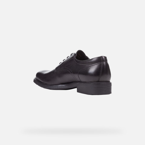 Geox® DUBLIN: Men's black Leather Shoes | Geox®