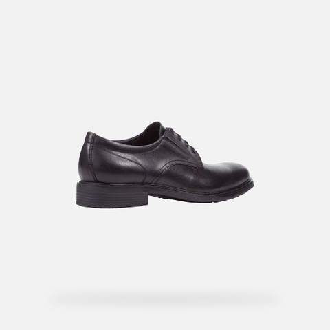 Geox® DUBLIN: Men's black Leather Shoes | Geox®