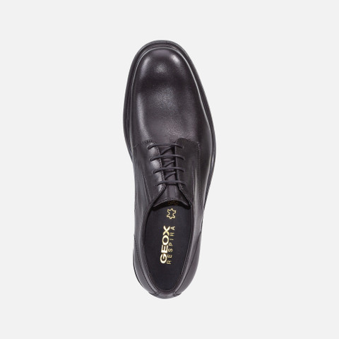 Geox® DUBLIN: Men's black Leather Shoes | Geox®