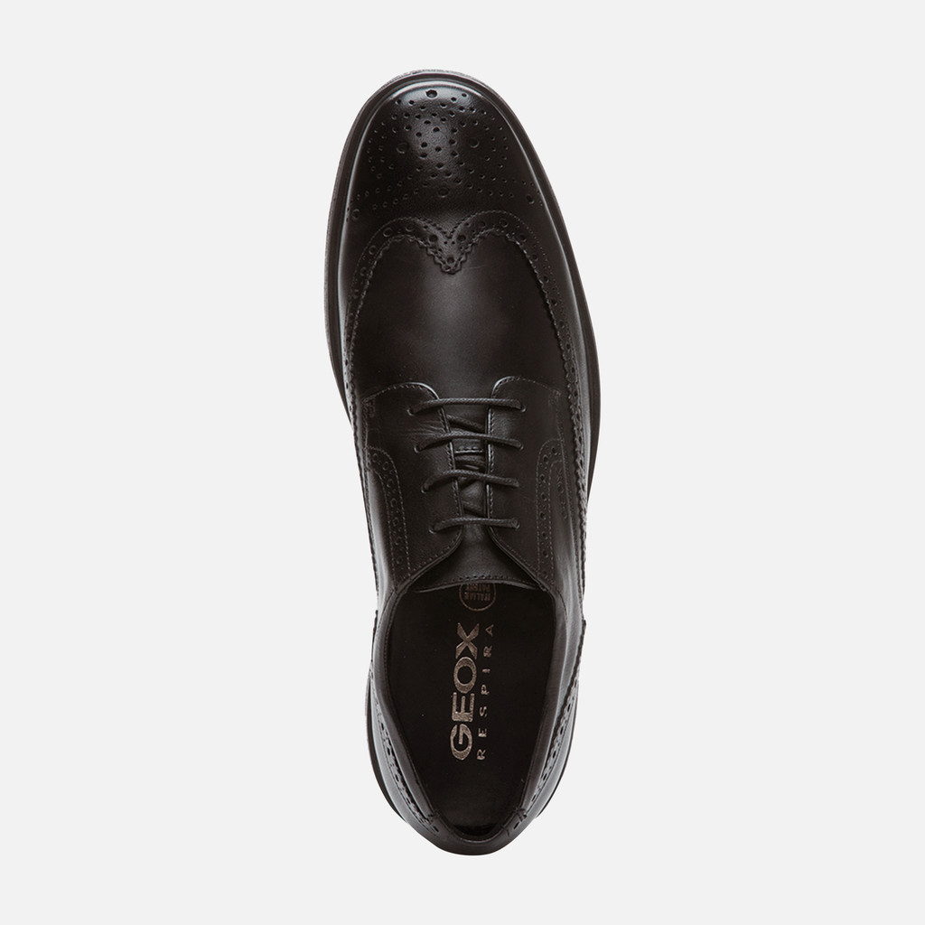 Geox® BRANDOLF C: Zapatos De Piel Negros Hombre