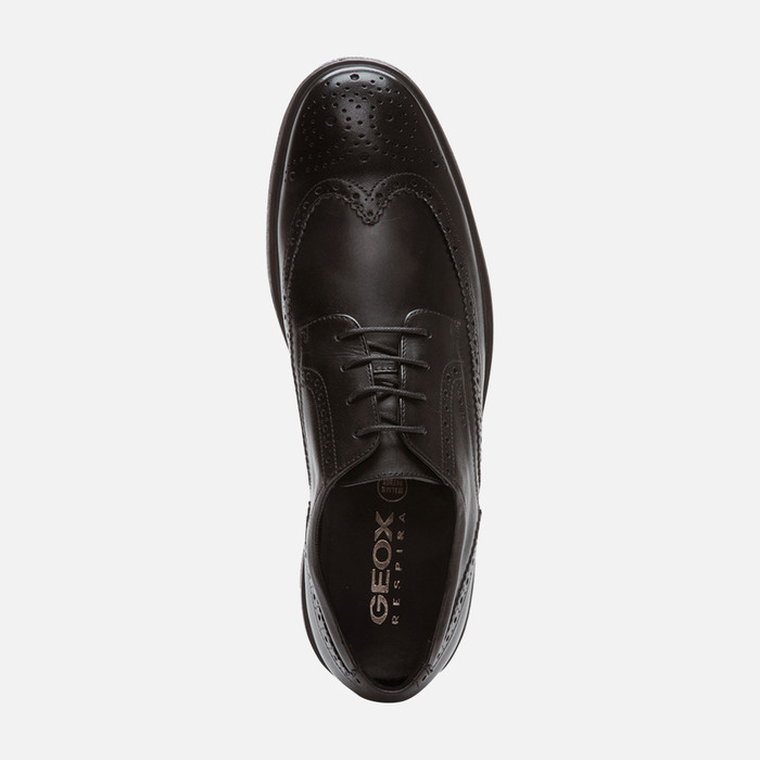 Geox® DUBLIN: Black Leather Shoes | Geox®