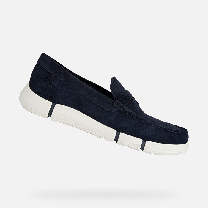Suede loafers ADACTER M MAN Navy | GEOX