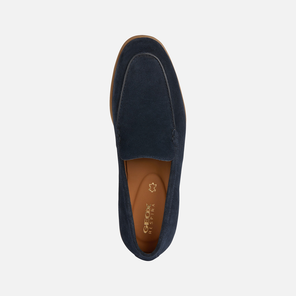 Geox® VENZONE: Men's navy Suede Loafers | Geox®