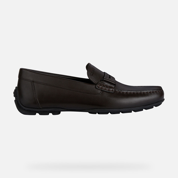 Leather loafers MONER 2FIT MAN Coffee | GEOX