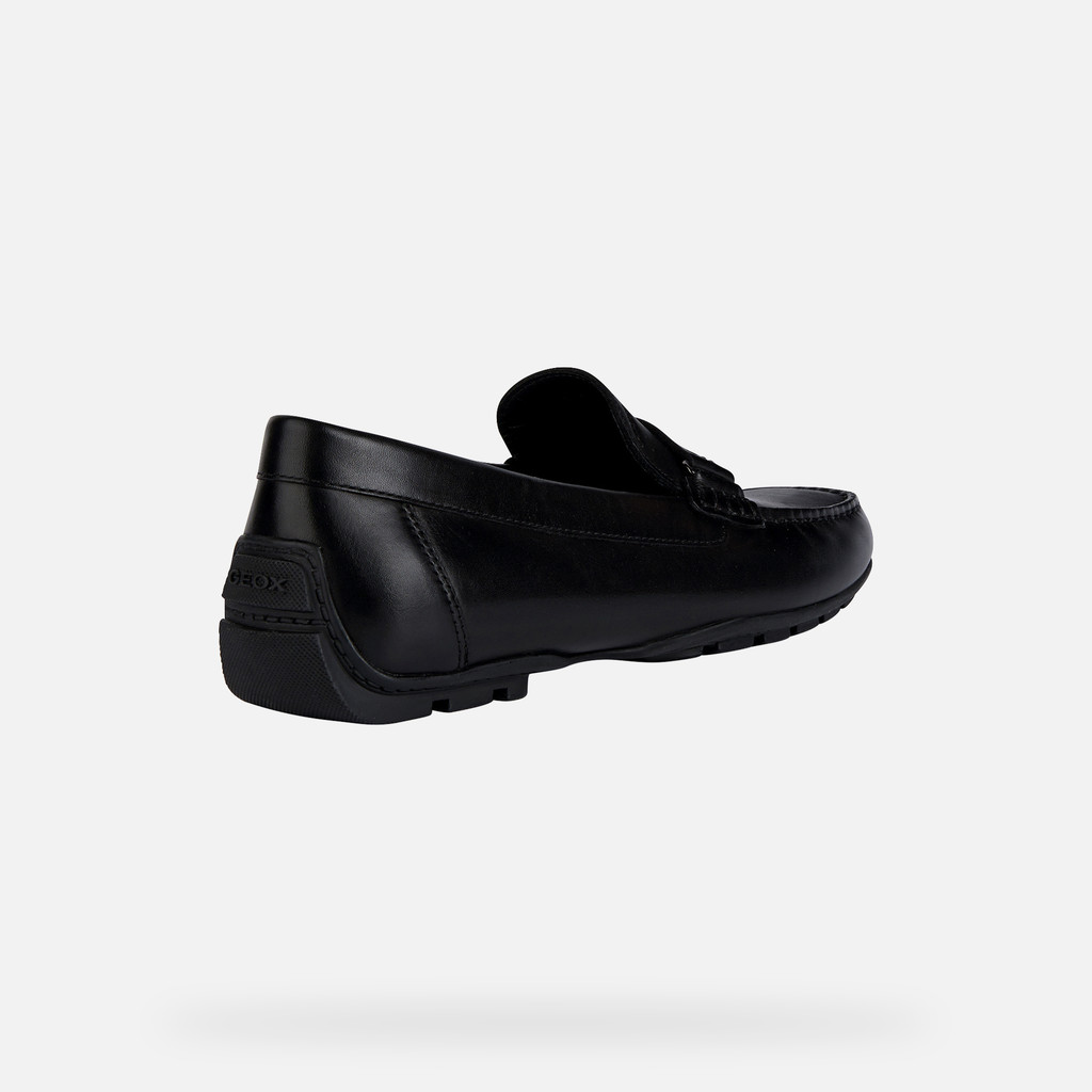 Geox® MONER: Black Leather Loafers for Men | Geox ®
