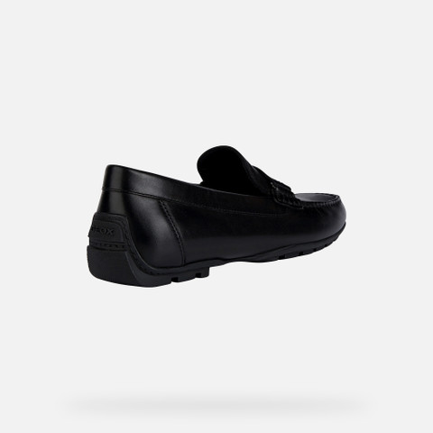 Geox® MONER: Black Leather Loafers for Men | Geox ® 