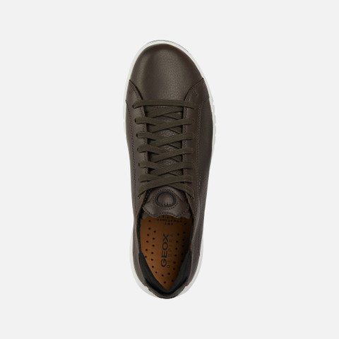 Geox® AERANTIS: Men's coffee Low Top Sneakers | Geox® AERANTIS