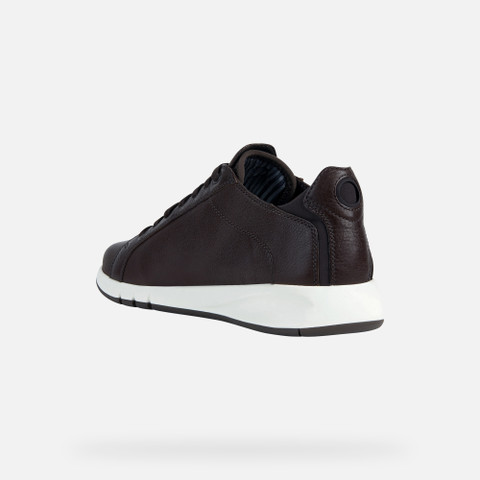 Geox® AERANTIS: Men's Brown Low Top Sneakers | Geox ® Online Store