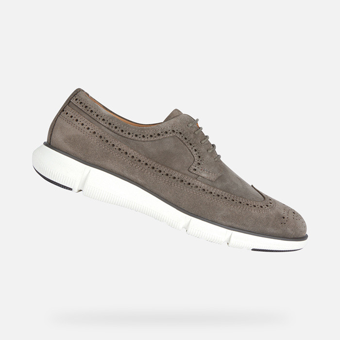 Chaussures en daim ADACTER F HOMME Taupe | GEOX