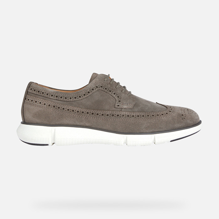 Suede shoes ADACTER F MAN Dove Gray | GEOX