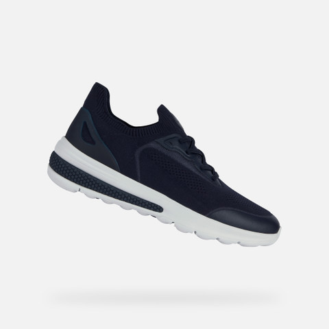 美品　GEOX　22.5　バレエシューズ　コンフォート　ネイビー　パンチング Geox® SPHERICA ACTIF: Men's navy Cushioned Sneakers | Geox®