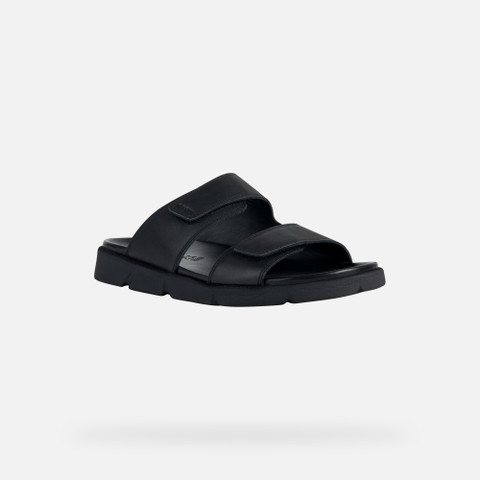 Geox® XAND 2S: Men's black Slides Shoes | Geox®