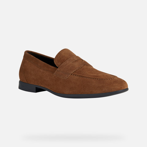 Geox® SAPIENZA: Men's Brown Suede Loafers | Geox ® SS23
