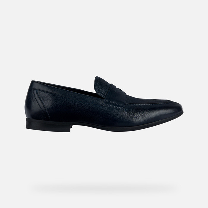 Leather loafers SAPIENZA MAN Navy | GEOX