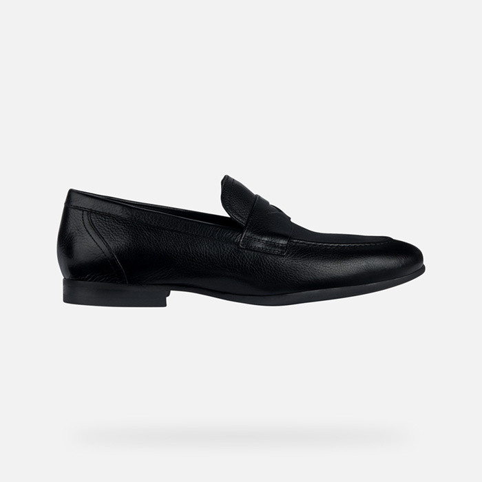 Leather loafers SAPIENZA MAN Black | GEOX