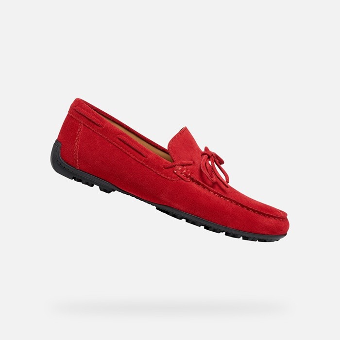 Suede loafers KOSMOPOLIS + GRIP MAN Red | GEOX