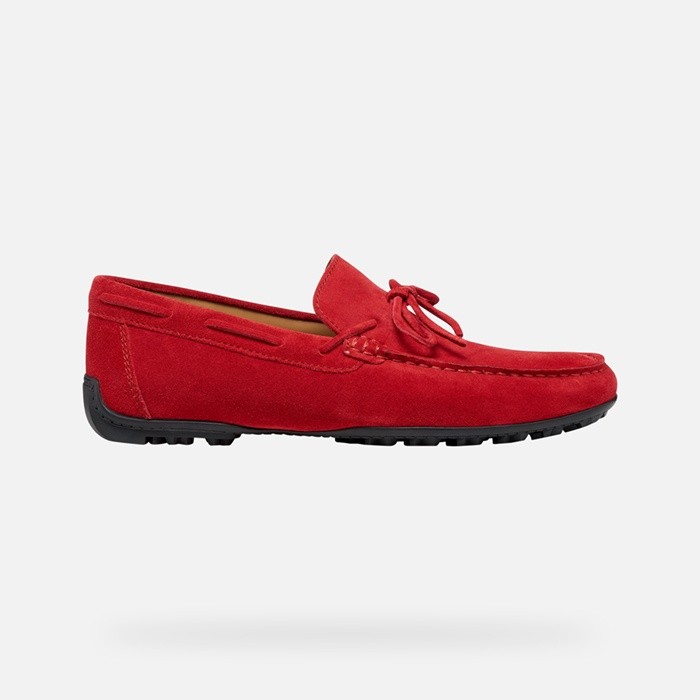 Suede loafers KOSMOPOLIS + GRIP MAN Red | GEOX