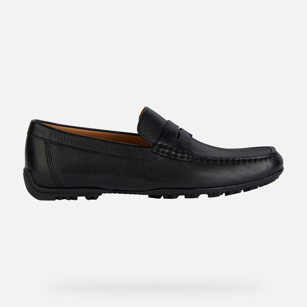 Geox KOSMOPOLIS Men s Black Leather Loafers Geox Online Store