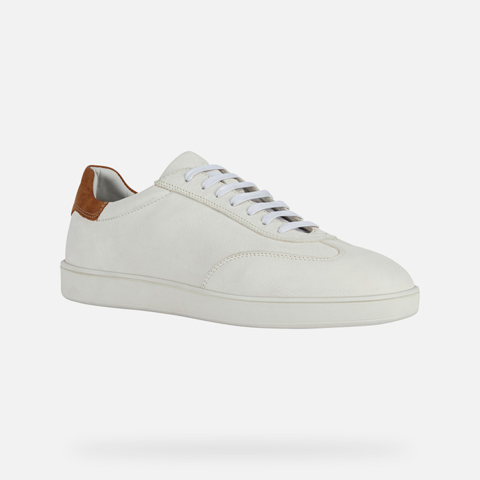 Geox® REGIO: Men's White Low Top Sneakers | Geox ® SS23