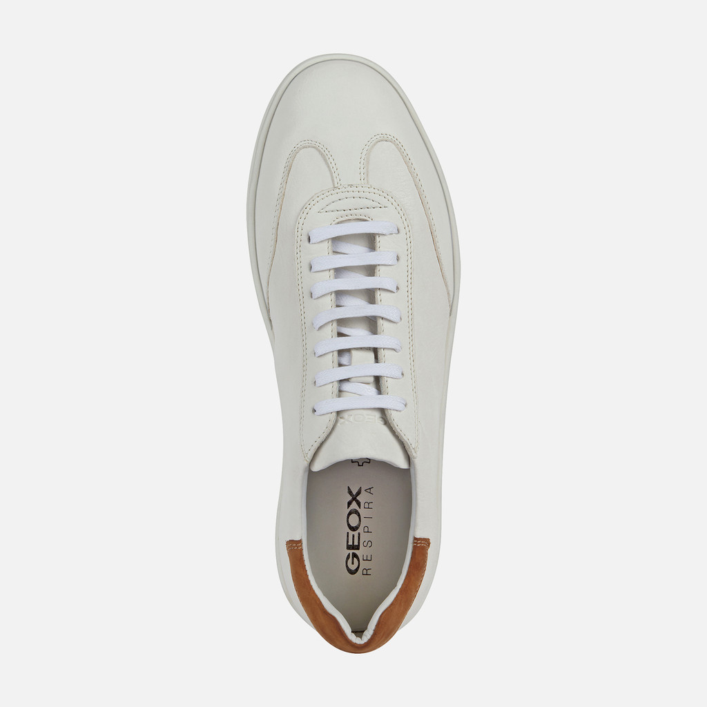 Geox® REGIO: Men's White Low Top Sneakers | Geox ® SS23