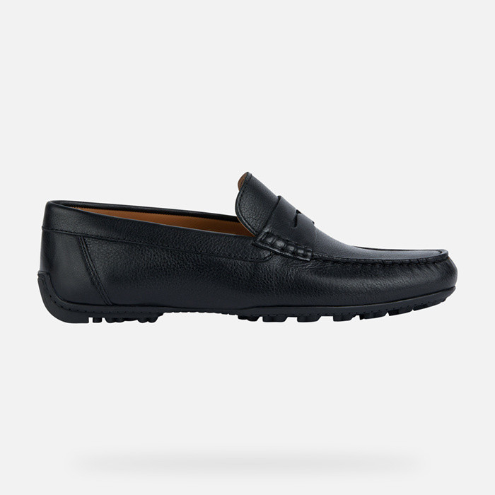 Leather loafers KOSMOPOLIS +GRIP W MAN Black | GEOX