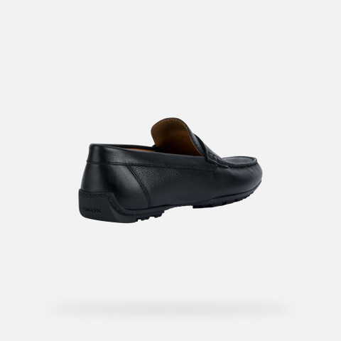 Geox® KOSMOPOLIS +GRIP W: Leather Loafers black Man | Geox®