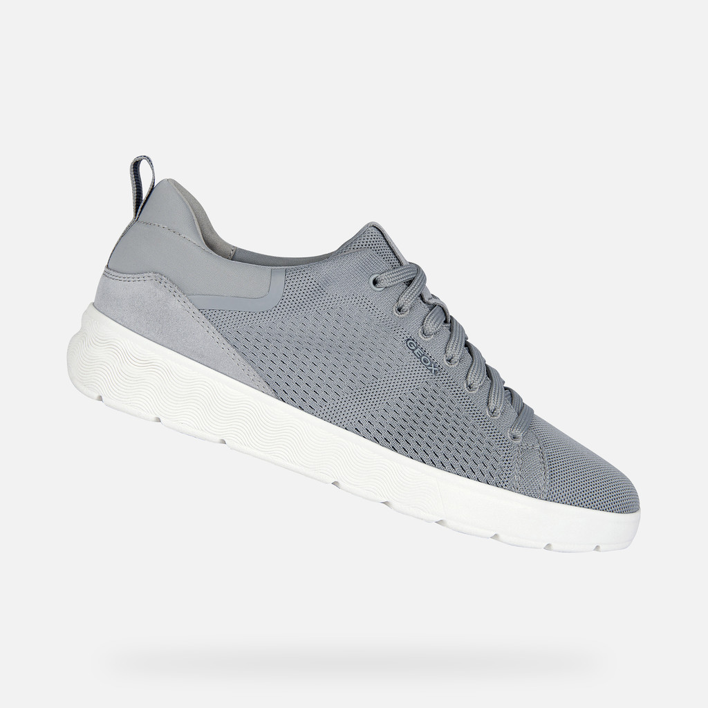 Geox® SPHERICA model EC4: Men's Grey Low Top Sneakers | Geox ® SS23