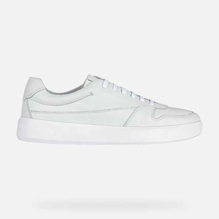 Geox® VELLETRI: Men's White Low Top Sneakers | Geox ® SS23