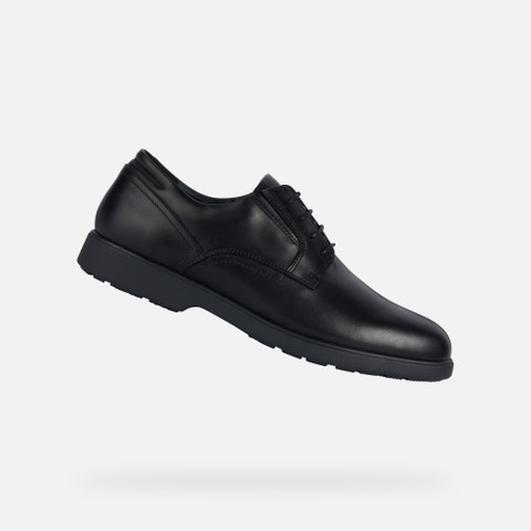 Geox® SPHERICA EC11 WIDE: Leather Shoes black Man | Geox®