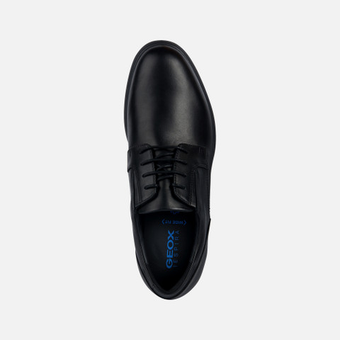 Geox® SPHERICA EC11 WIDE: Leather Shoes black Man | Geox®