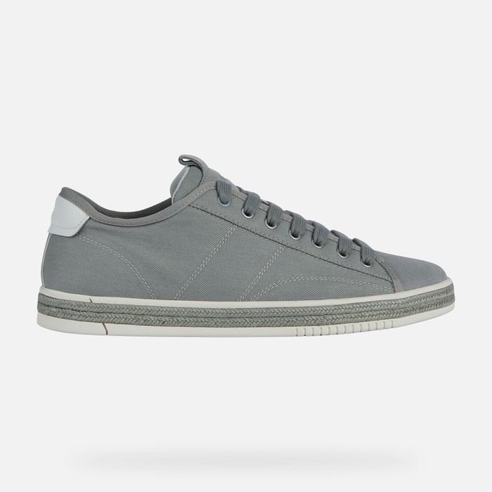 Geox® PIEVE A: Men\'s Grey Low Top Sneakers | Geox ® Online | Sneaker