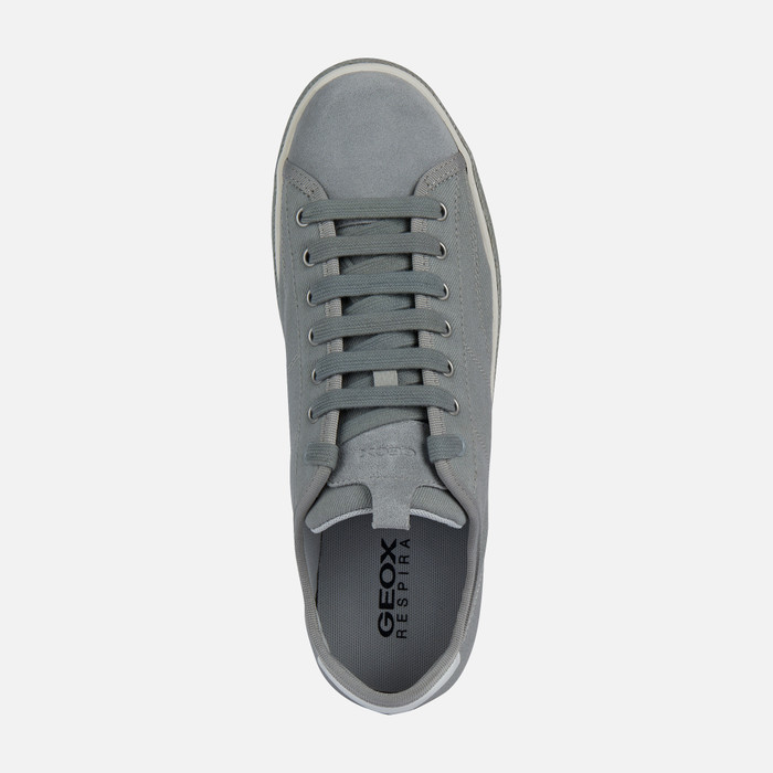 Geox® PIEVE A: Men's Grey Low Top Sneakers | Geox ® Online