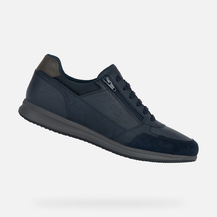 Geox® AVERY A: Low Top Sneakers navy blue Man | Geox®
