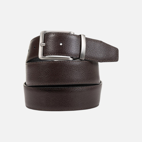leather belt BELT MAN Black/Coffee - image number 1 | GEOX