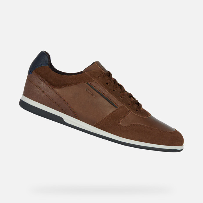 Low top sneakers RENAN MAN Brown cotto | GEOX