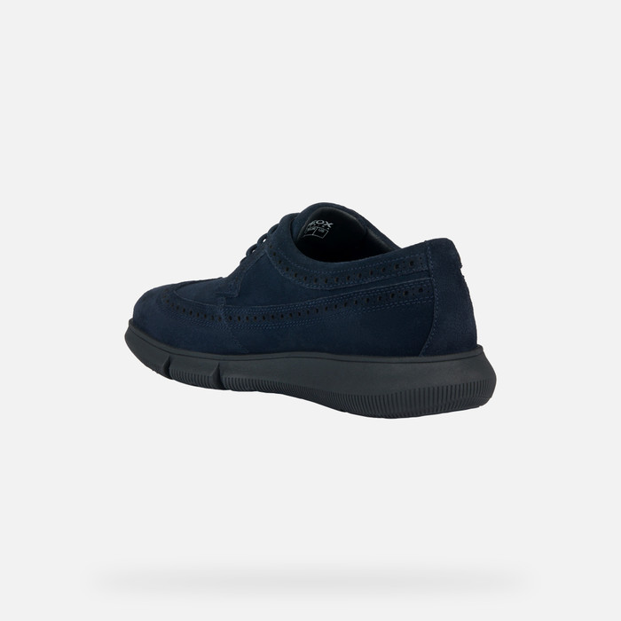 Geox® ADACTER F C: Suede Shoes navy blue Man | Geox® ADACTER