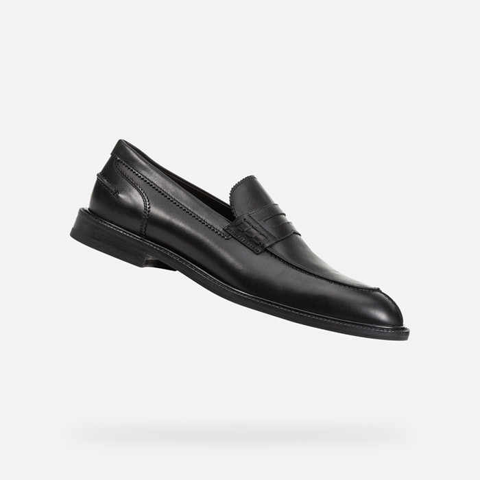 Leather loafers ARTENOVA MAN Black | GEOX