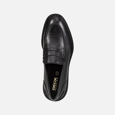 Geox® ARTENOVA MAN: Black leather loafers | Geox