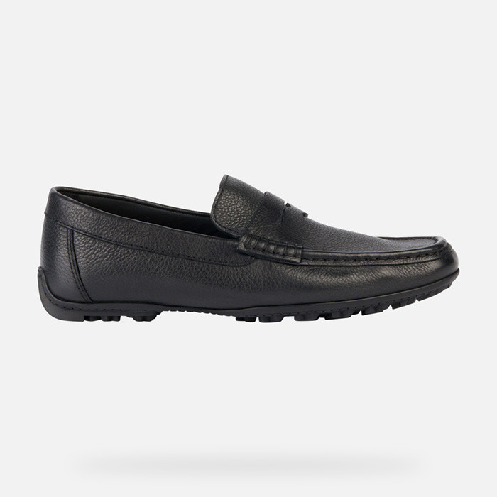 Leather loafers KOSMOPOLIS + GRIP MAN Black | GEOX