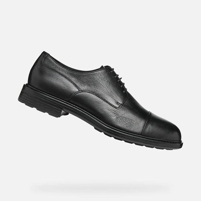 Leather shoes WALK PLEASURE MAN Black | GEOX