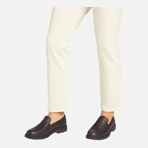 Leather loafers SPHERICA EC1 MAN Coffee - image number 2 | GEOX