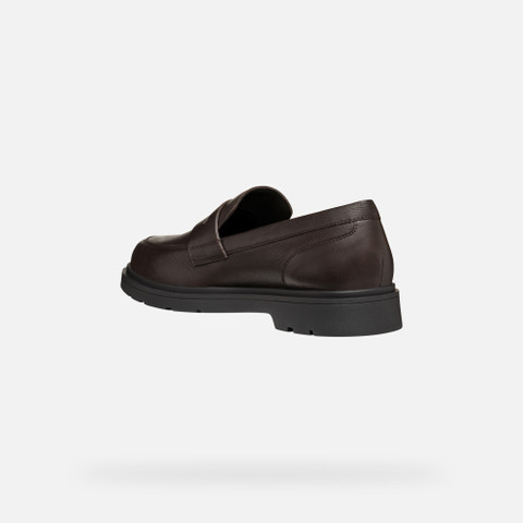Leather loafers SPHERICA EC1 MAN Coffee - image number 4 | GEOX