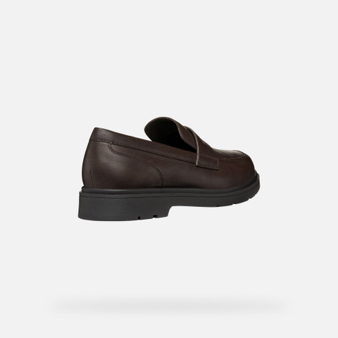 Leather loafers SPHERICA EC1 MAN Coffee - image number 5 | GEOX