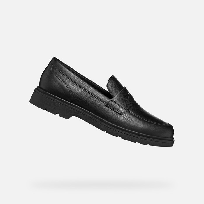 Leather loafers SPHERICA EC1 MAN Black | GEOX