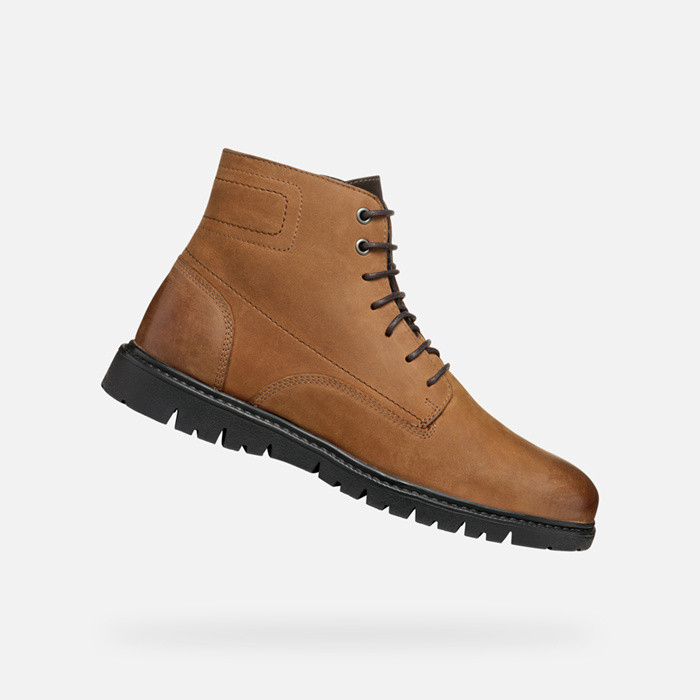 Bottines à lacets GHIACCIAIO HOMME Brun foncé | GEOX