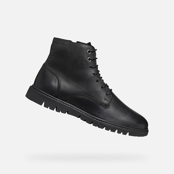 Ankle boots with laces GHIACCIAIO MAN Black | GEOX