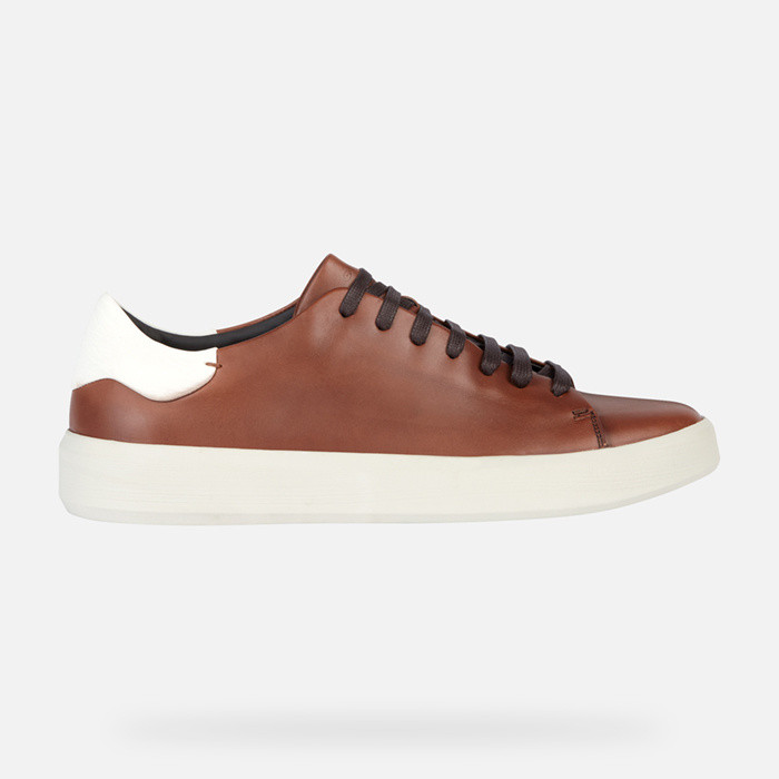 Low top sneakers VELLETRI MAN Cognac | GEOX