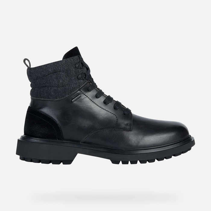 Leather ankle boots FALORIA ABX MAN Black | GEOX