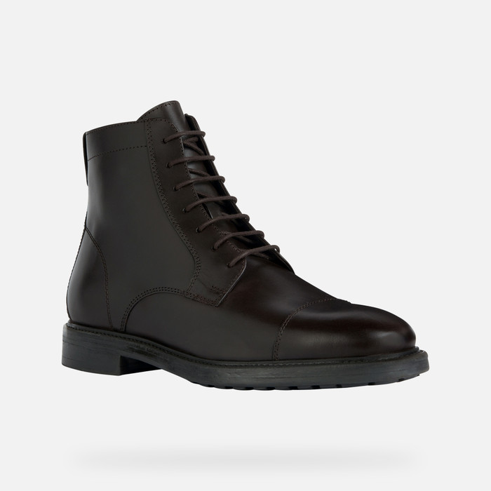 Mens Geox U TIBERIO A ANKLE BOOTS Brown